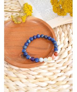Bracelet 7 Chakras lapis lazuli Perles rondes 8 mm