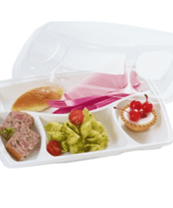 50 plateaux repas à emporter 4 compartiments festifs