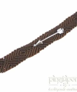 Bracelet brésilien flèche argent homme et femme marron – L&rsquo;AVARE bijoux