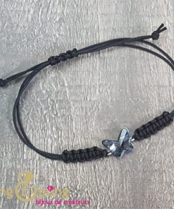 Bracelet Papillon en cristal bleu de Swarovski sur lien marine de SPARK